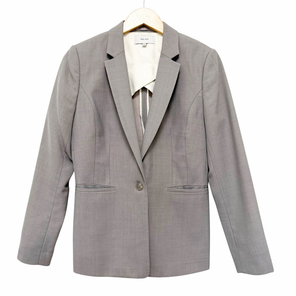 Reiss Gray Kent Jacket Blazer Sz 8